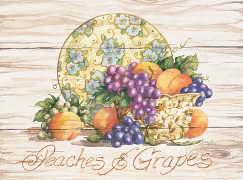 Peaches and Grapes Poster Print by Unknown Unknown # F101617