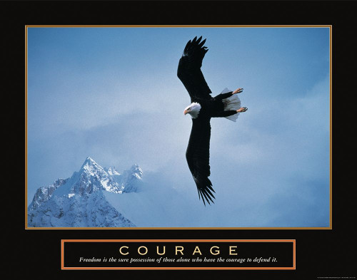 Courage - Eagle Poster Print by Unknown Unknown # F101533