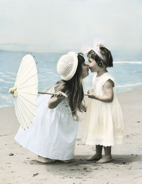 Sisters on Shore Poster Print by Unknown Unknown # F101863