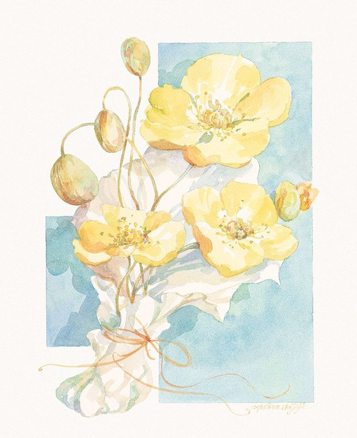 Poppies Yellow Pastel I Poster Print by Unknown Unknown # F101251
