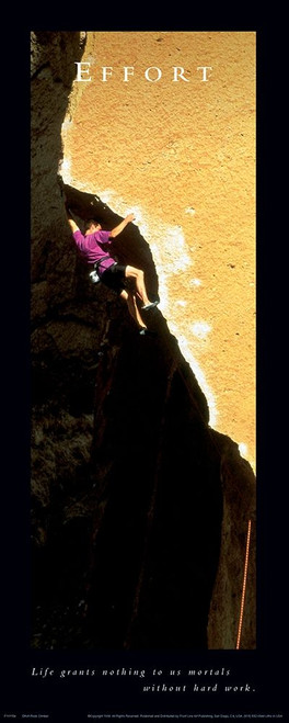 Effort Rock Climber Poster Print by Unknown Unknown # F101154