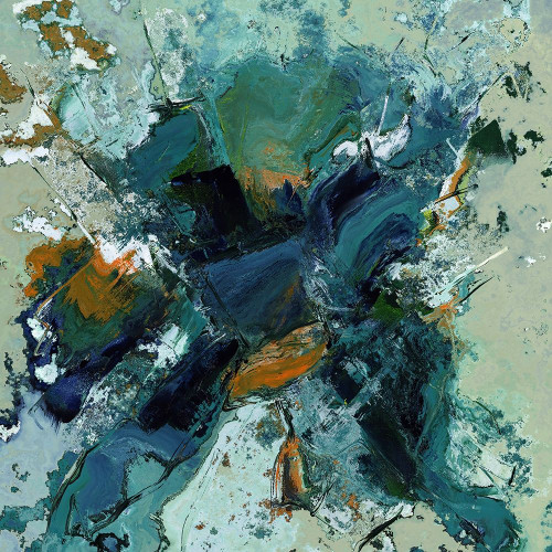 Encrusted I Poster Print by Ronald Bolokofsky # FAS1159