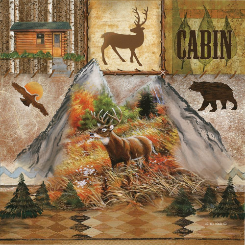 Deer Cabin Poster Print by Ed Wargo # ED438