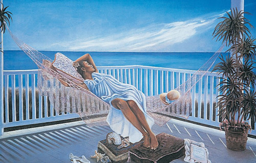 Hammock by the Sea Poster Print by Unknown Unknown # DP099
