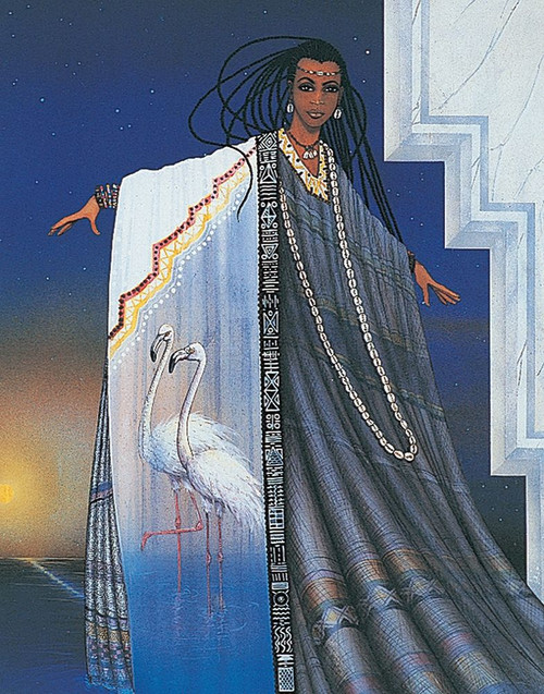 Princess and Flamingos Poster Print by Unknown Unknown # DP059