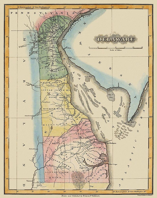 Delaware - Lucas 1823 Poster Print by Lucas Lucas # DEZZ0001