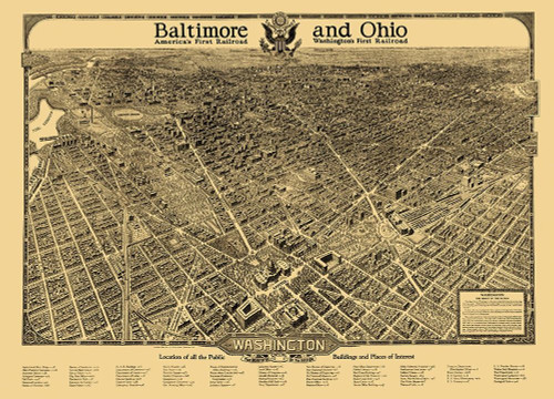 Washington DC - Olsen 1922 Poster Print by Olsen Olsen # DCWA0004
