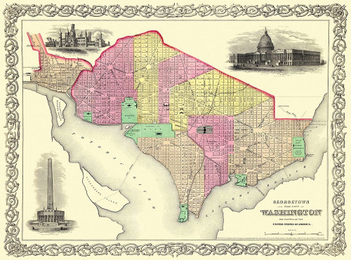 Washington DC, Georgetown Washington DC Poster Print by Colton Colton # DCWA0002