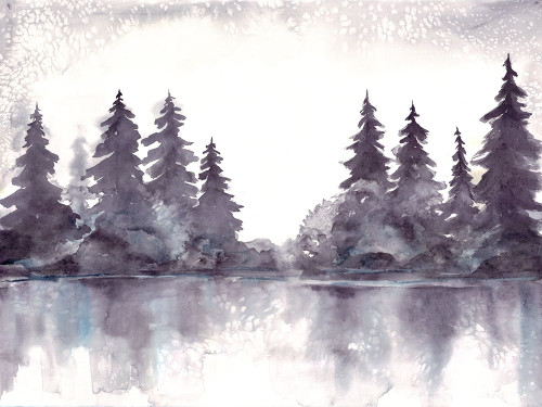 Purple Forest Poster Print by Doris Charest # DCRC023A