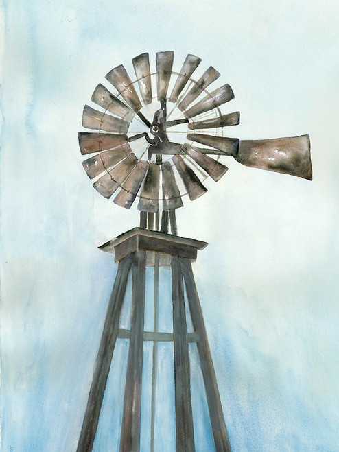Lonely Windmill Poster Print by Doris Charest # DCRC027A