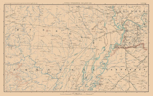 Missouri Arkansas Tennessee Illinois - Bien 1894 Poster Print by Bien Bien # CWUS0073