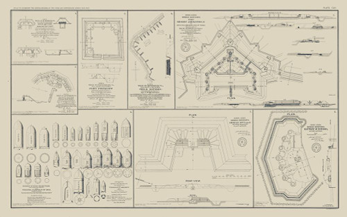 Petersburg Rebel Lines Mobile Defenses - Bien 1894 Poster Print by Bien Bien # CWVI0007