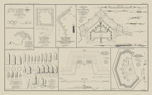 Petersburg Rebel Lines Mobile Defenses - Bien 1894 Poster Print by Bien Bien # CWVI0007