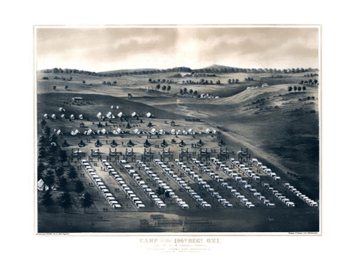 Camp of 196th Regiment - Schmidt 1860s Poster Print by Schmidt Schmidt # CWVA0006
