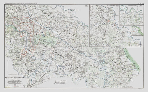 Counties Vicinity Virginia Battle Survey Poster Print by Campbell Campbell # CWVA0018