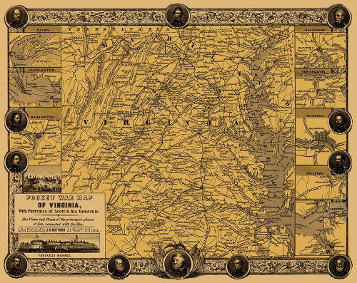 Virginia Pocket War - Bufford 1861 Poster Print by Bufford Bufford # CWVA0002