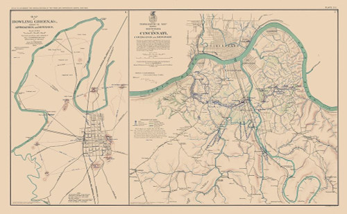 Approaches Defenses Kentucky Ohio - Bien 1894 Poster Print by Bien Bien # CWUS0064