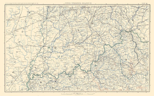 Illinois Indiana Kentucky Ohio - Bien 1894 Poster Print by Bien Bien # CWUS0071