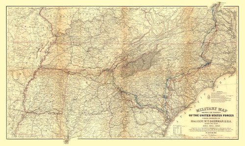 Militia of Shermans Marches - Sherman 1865 Poster Print by Sherman Sherman # CWSE0006