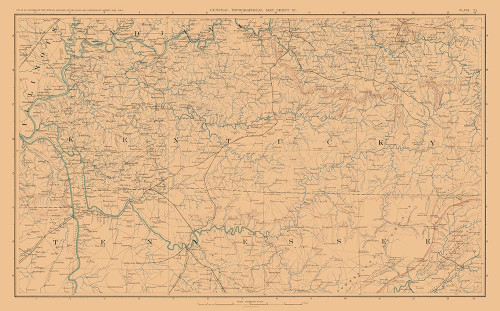 Illinois Indiana Tennessee Kentucky - Bien 1894 Poster Print by Bien Bien # CWUS0051