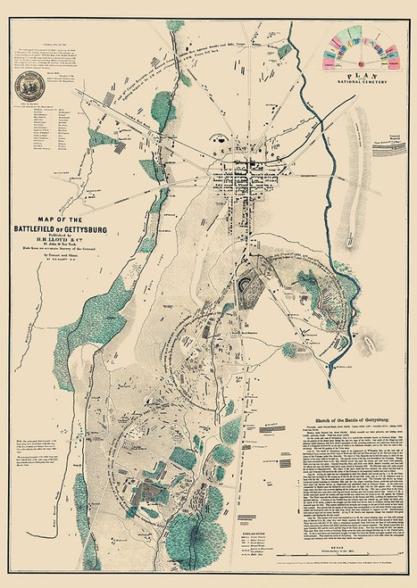 Battlefield of Gettysburg Pennsylvania - Lloyd Poster Print by Lloyd Lloyd # CWPA0002