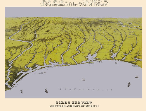 Seat Of War Texas Mexico - Bachmann 1861 Poster Print by Bachmann Bachmann # CWTX0005