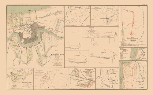 Approaches Forts 10 Views - Bien 1894 Poster Print by Bien Bien # CWUS0040
