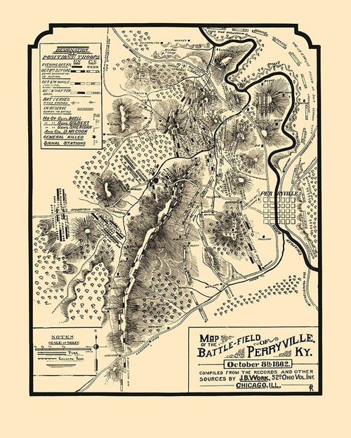 Battlefield of Perryville Kentucky - Work 1882 Poster Print by Work Work # CWPE0002