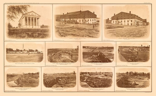 Rebel Federal Forts Georgia Virginia- Bien 1894 Poster Print by Bien Bien # CWUS0067