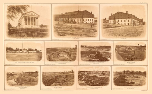 Rebel Federal Forts Georgia Virginia- Bien 1894 Poster Print by Bien Bien # CWUS0067