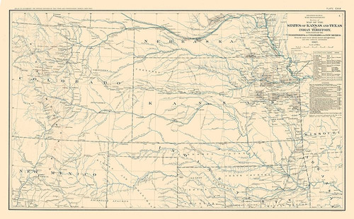 War Department Kansas Texas Indian Territory Poster Print by Bien Bien # CWUS0059
