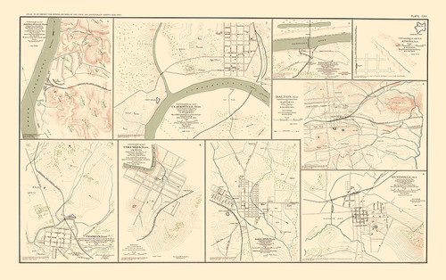Tennessee Alabama Georgia Cities - Bien 1895 Poster Print by Bien Bien # CWTN0006