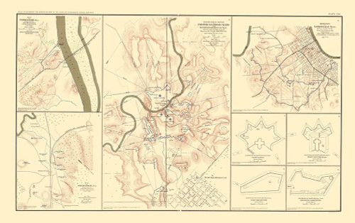 Defenses Forts Tennessee Alabama - Bien 1895 Poster Print by Bien Bien # CWTN0003
