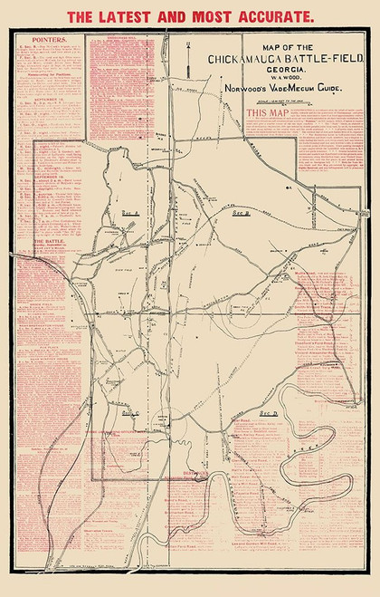 Chickamauga Battlefield Georgia - Wood 1895 Poster Print by Wood Wood # CWGA0011