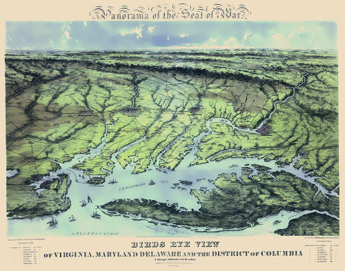 War of Maryland Virginia Delaware Washington DC Poster Print by Bachmann Bachmann # CWEC0001