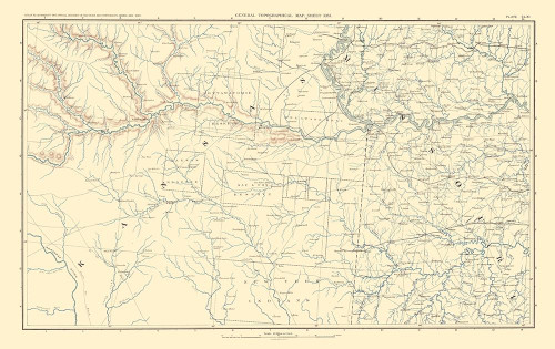 Parts of Kansas Missouri - Bien 1895 Poster Print by Bien Bien # CWKS0002