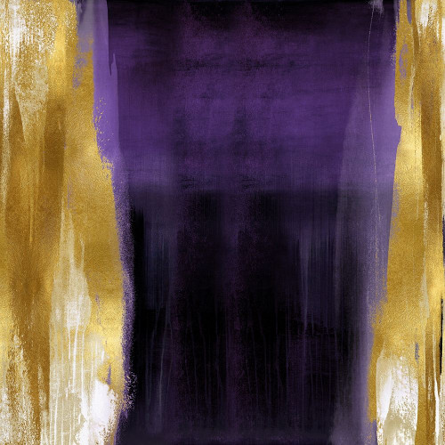 Free Fall Purple with Gold II Poster Print by Christine Wright # CTW116577