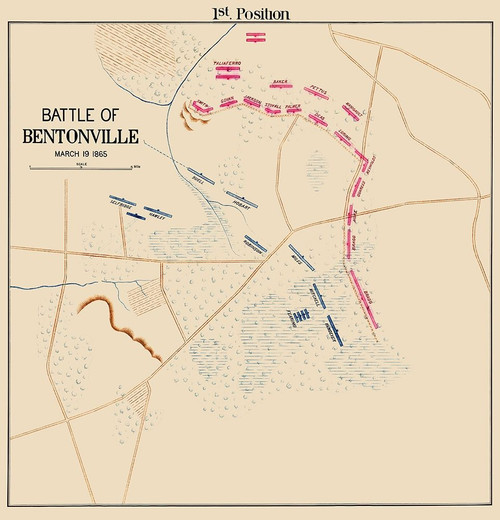 Bentonville Battle 1st Position North Carolina Poster Print by Unknown Unknown # CWBE0002
