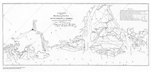South Carolina Georgia Coast - USCS 1861 Poster Print by USCS USCS # CWEC0019