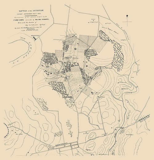 Antietam Battle September 16 to 17 - Houston 1862 Poster Print by Houston Houston # CWAN0005
