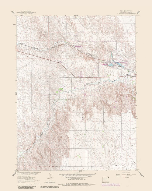 Robb Colorado Quad - USGS 1961 Poster Print by USGS USGS # CORC0001