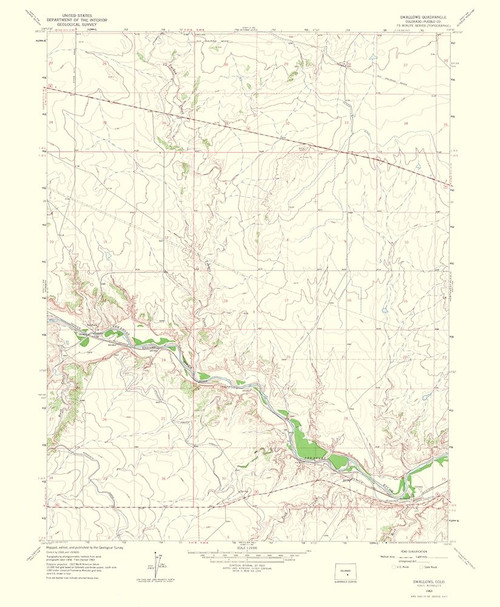 Swallows Colorado Quad - USGS 1965 Poster Print by USGS USGS # COSW0001