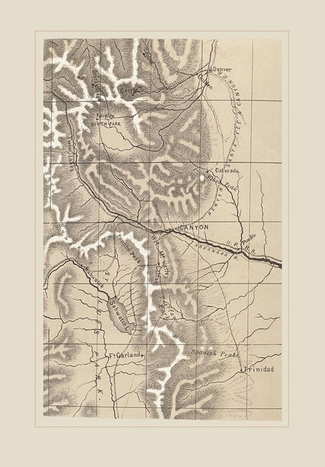 Southern Colorado Rocky Mountains - 1870 Poster Print by Unknown Unknown # COZZ0005