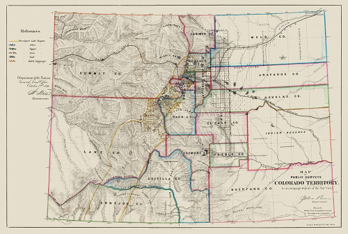 Colorado - USGLO 1866 Poster Print by USGLO USGLO # COZZ0009