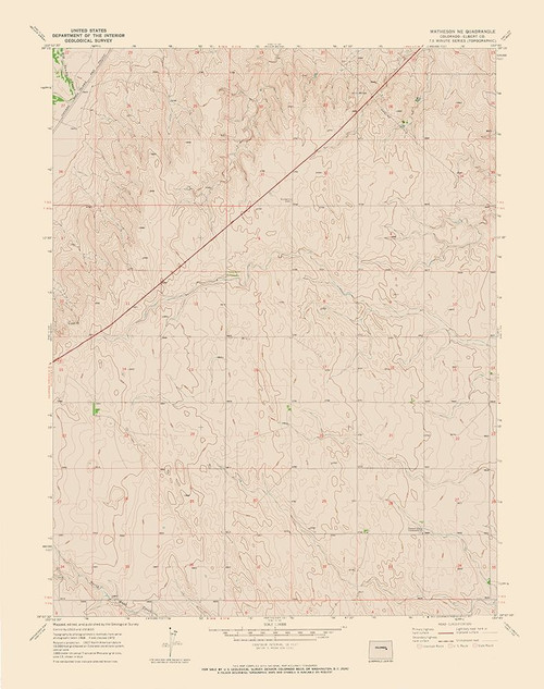 Matheson NE Colorado Quad - USGS 1970 Poster Print by USGS USGS # COMN0001