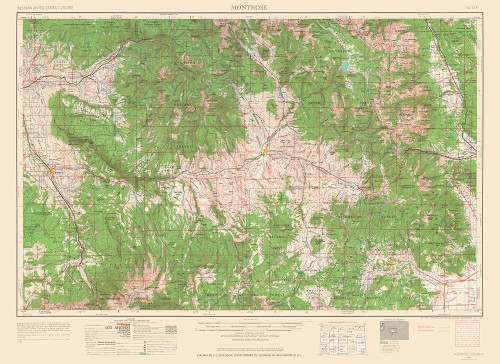 Montrose Colorado Quad - USGS 1962 Poster Print by USGS USGS # COMO0004