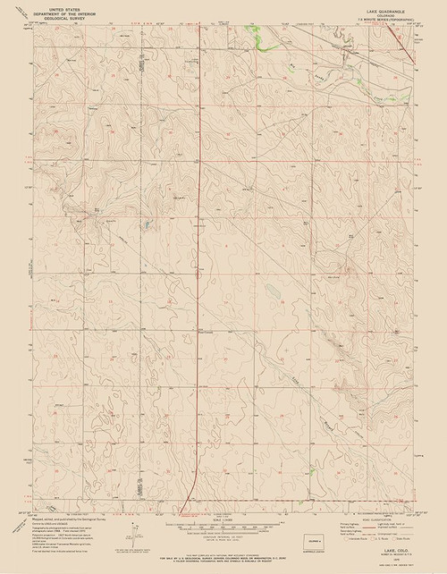 Lake Colorado Quad - USGS 1970 Poster Print by USGS USGS # COLA0001