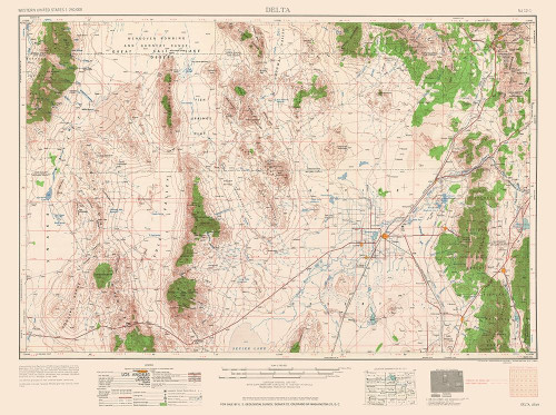 Delta Colorado Quad - USGS 1962 Poster Print by USGS USGS # CODE0014