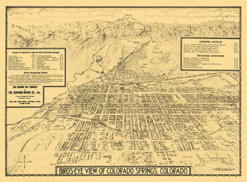 Colorado Springs Colorado - Stoner 1882 Poster Print by Stoner Stoner # COCO0003
