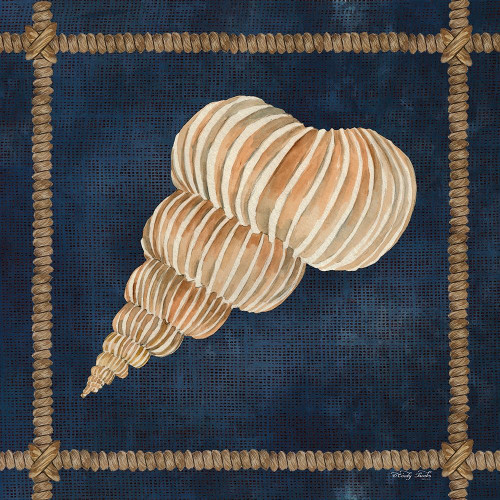 Seashell on Navy III Poster Print by Cindy Jacobs # CIN2373